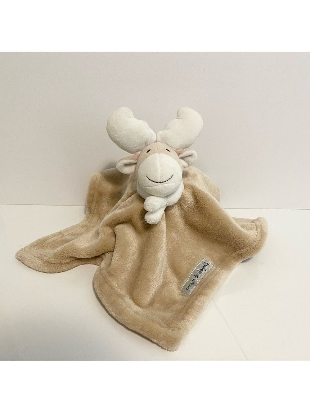 Blankets & Beyond Reindeer Lovey Brown Deer Security Blanket Baby Winter Toy